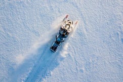 Snowmobiling at The Outpost Lodge, Finland