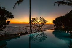 Snset by the pool at Suriyawatta, Sri Lanka