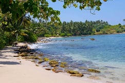 The beach from Blue Heights Villa, Sri Lanka