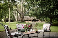 The relax area in the river deck of Rivertrees Inn