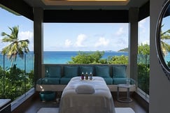 Spa treatment at Raffles Praslin, Seychelles