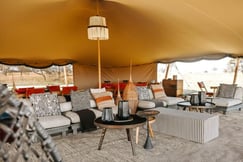 Lounge at the Usawa Serengeti mobile safari camp