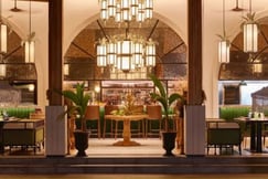 Dining room at luxury Seychelles hotel