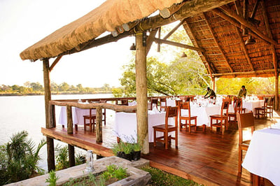 Restaurant aerial at Ila Lodge