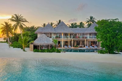 The exterior of the Residence at The Nautilus Maldives