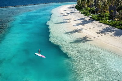 Paddle Boarding in The Nautilus Maldives