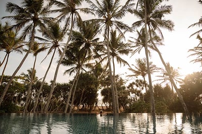 Pool area at Kirana Santani Villa, Sri Lanka