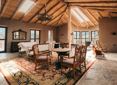 Luxurious tented accommodation in the Colca Canyon communal area with views outside