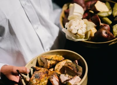 Close up of delicious local Andean food in the Colca Canyon