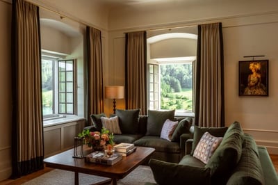 Living room in suite at luxury Salzburg hotel