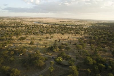 Aerial view of the Lamai Wedge in Tanzania