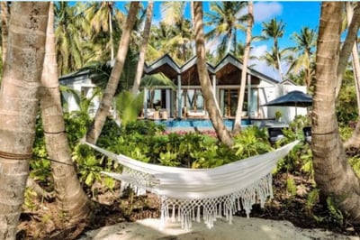 Hammock outside at luxury Seychelles hotel