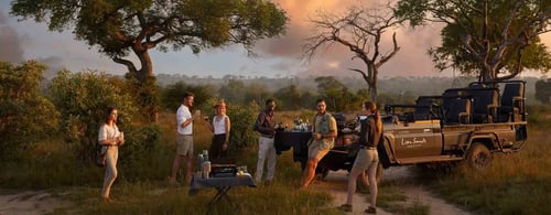 Stop for drink when doing a Game Drive by Lion Sands Reserve, South Africa