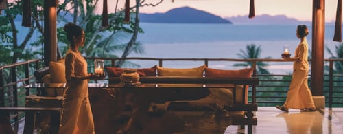 Spa with view of the sea in Thailand