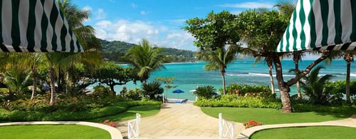 The ocean view from Round Hill in Jamaica