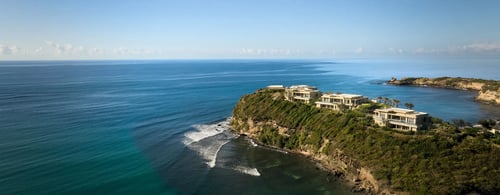 Cliff top villas at Six Senses La Sagesse Grenada