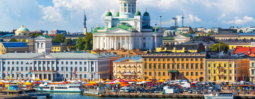 Market Square (Kauppatori) at the Old Town pier in Helsinki, Finland