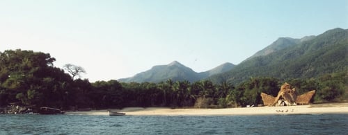 Lodge on the shores of Lake Tanganyika in Tanzania