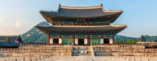 View of Gyeongbokgung Palace in Seoul