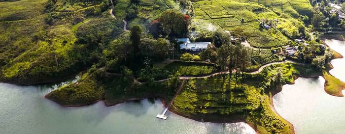 Aerial view of one of teh Resplendent Ceylon Hotels